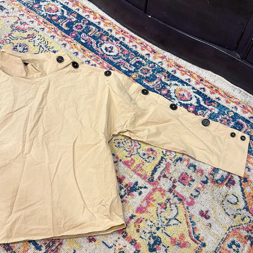 Zara blouse with buttons from collar to sleeve